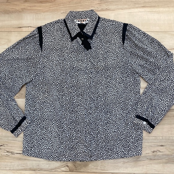 Jordan Petite Womens Size 8 Black & White Blouse - Picture 1 of 9